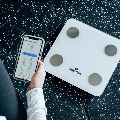 White Smart Scale with Bluetooth Detailed Body Composition Analysis