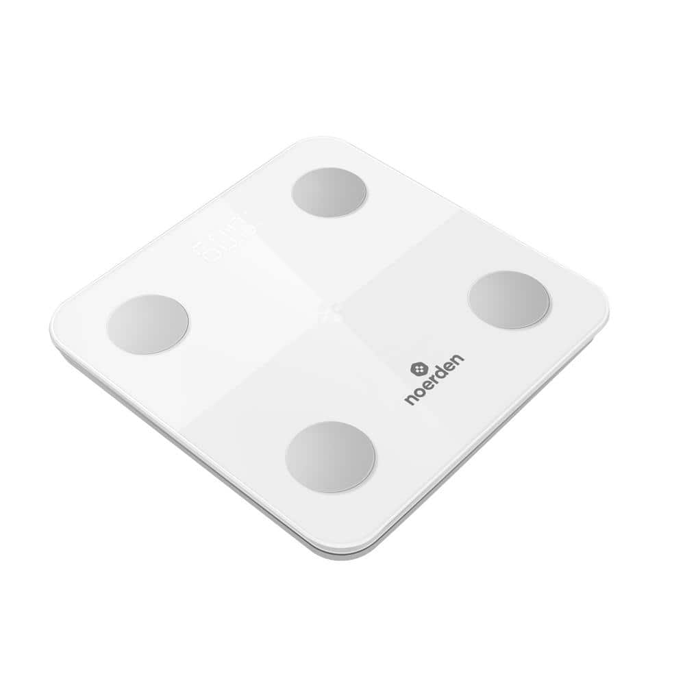 White Smart Scale with Bluetooth Detailed Body Composition Analysis