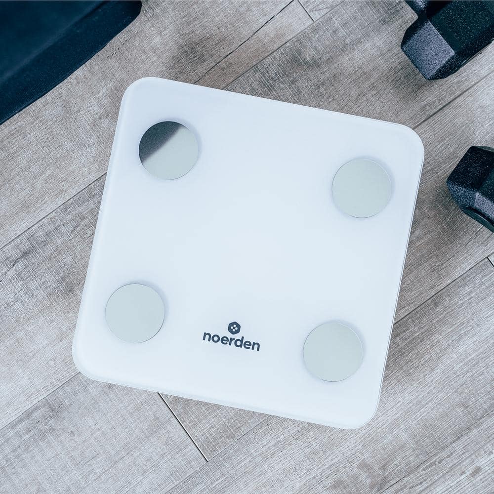 White Smart Scale with Bluetooth Detailed Body Composition Analysis